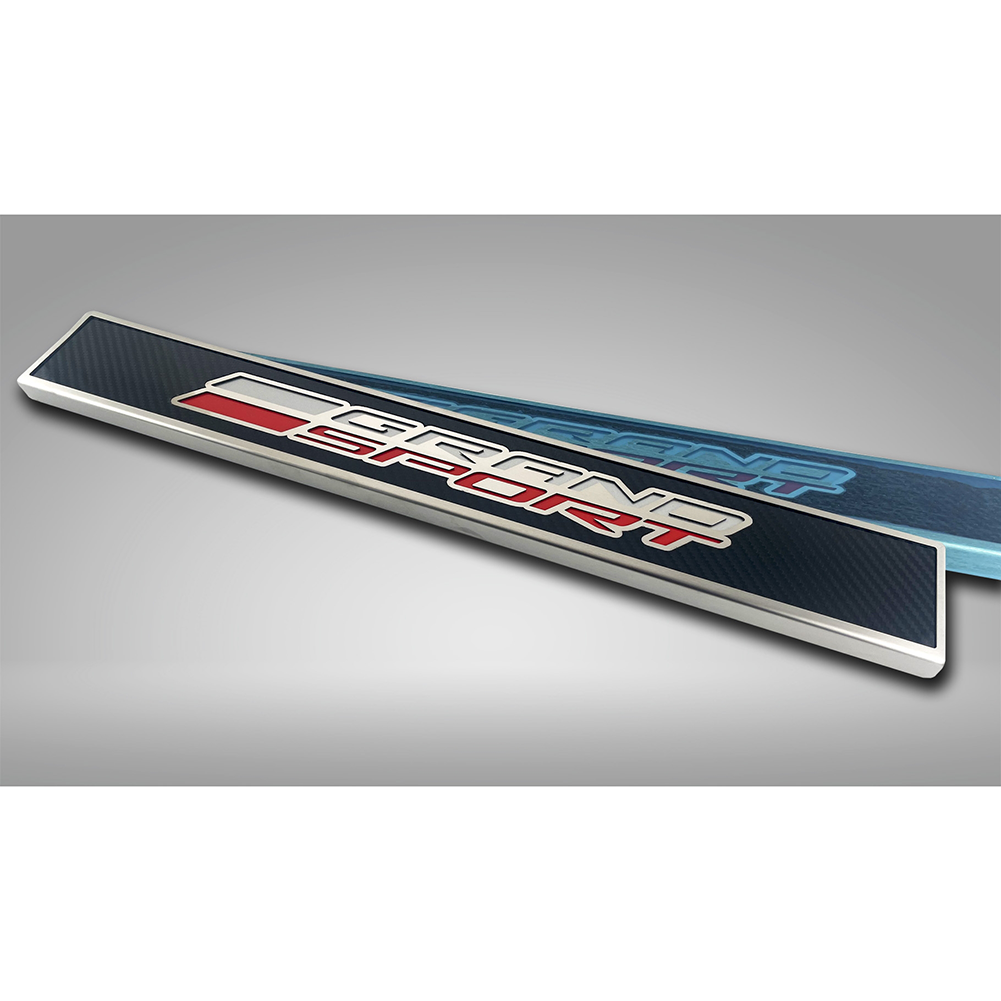 Corvette LED Replacement Door Sills - Carbon Fiber w/ Stainless : C7 Grand Sport