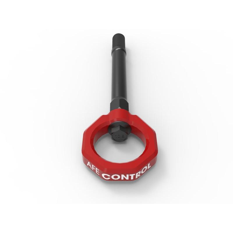 aFe CONTROL Front Tow Hook Red