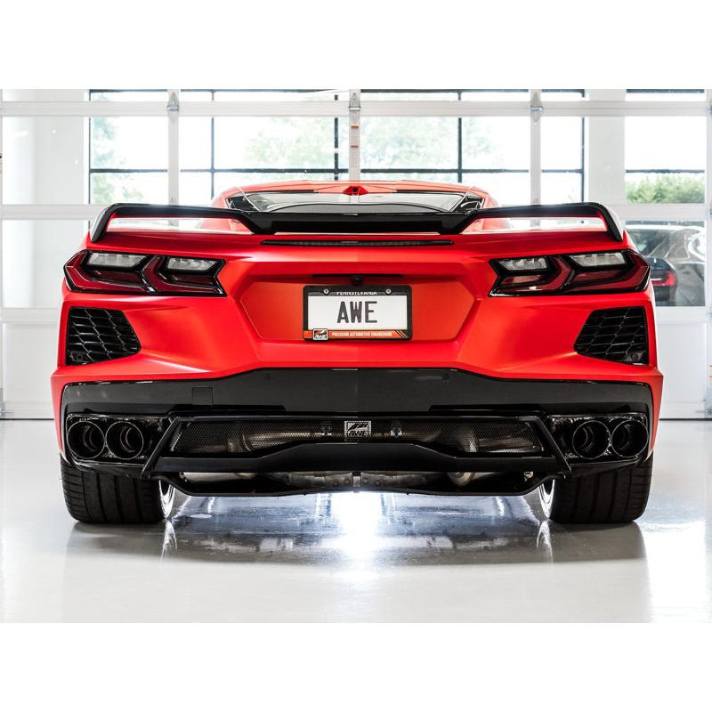 AWE Tuning 2020 Chevrolet Corvette (C8) Track Edition Exhaust - Quad Diamond Black Tips