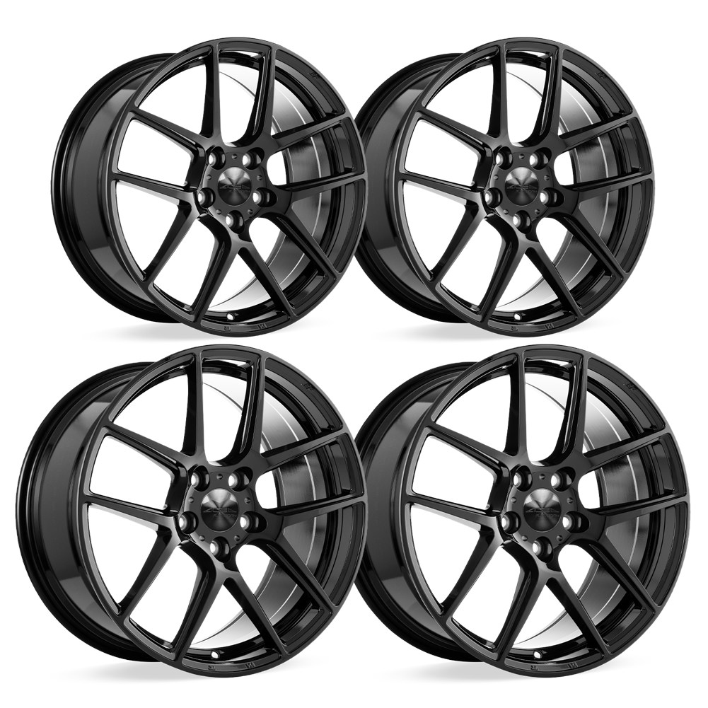 Corvette ACE Flow Form AFF02 Wheels - Gloss Black : C6, C7, C7/Z51