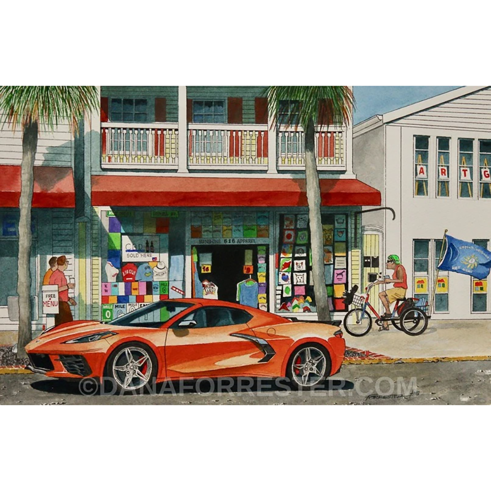 Dana Forrester Corvette Print "Sebring Orange Dream” - Sebring Orange C8