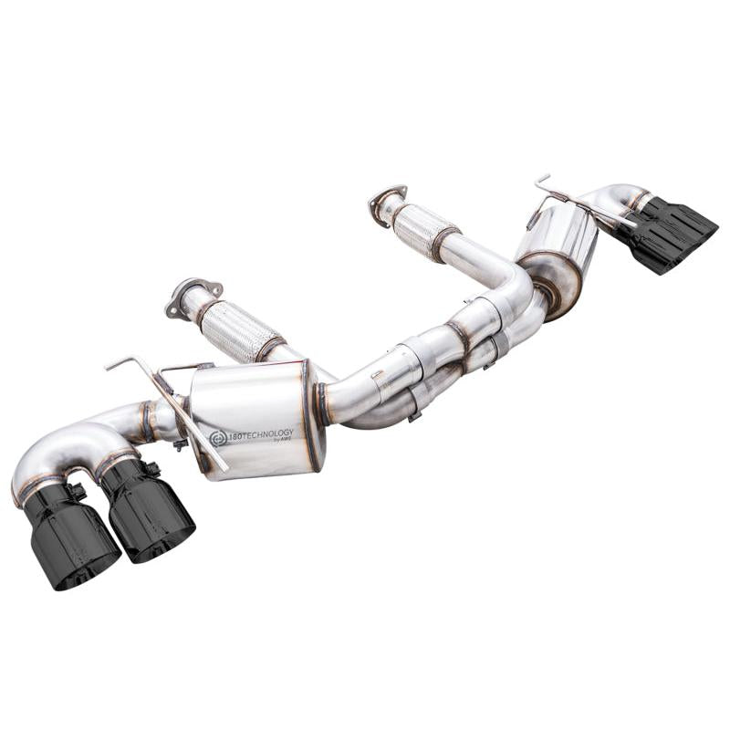 AWE Tuning 2020 Chevrolet Corvette (C8) Touring Edition Exhaust - Quad Diamond Black Tips