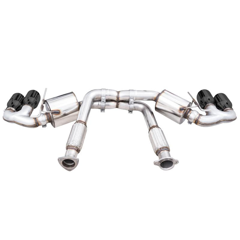 AWE Tuning 2020 Chevrolet Corvette (C8) Touring Edition Exhaust - Quad Diamond Black Tips