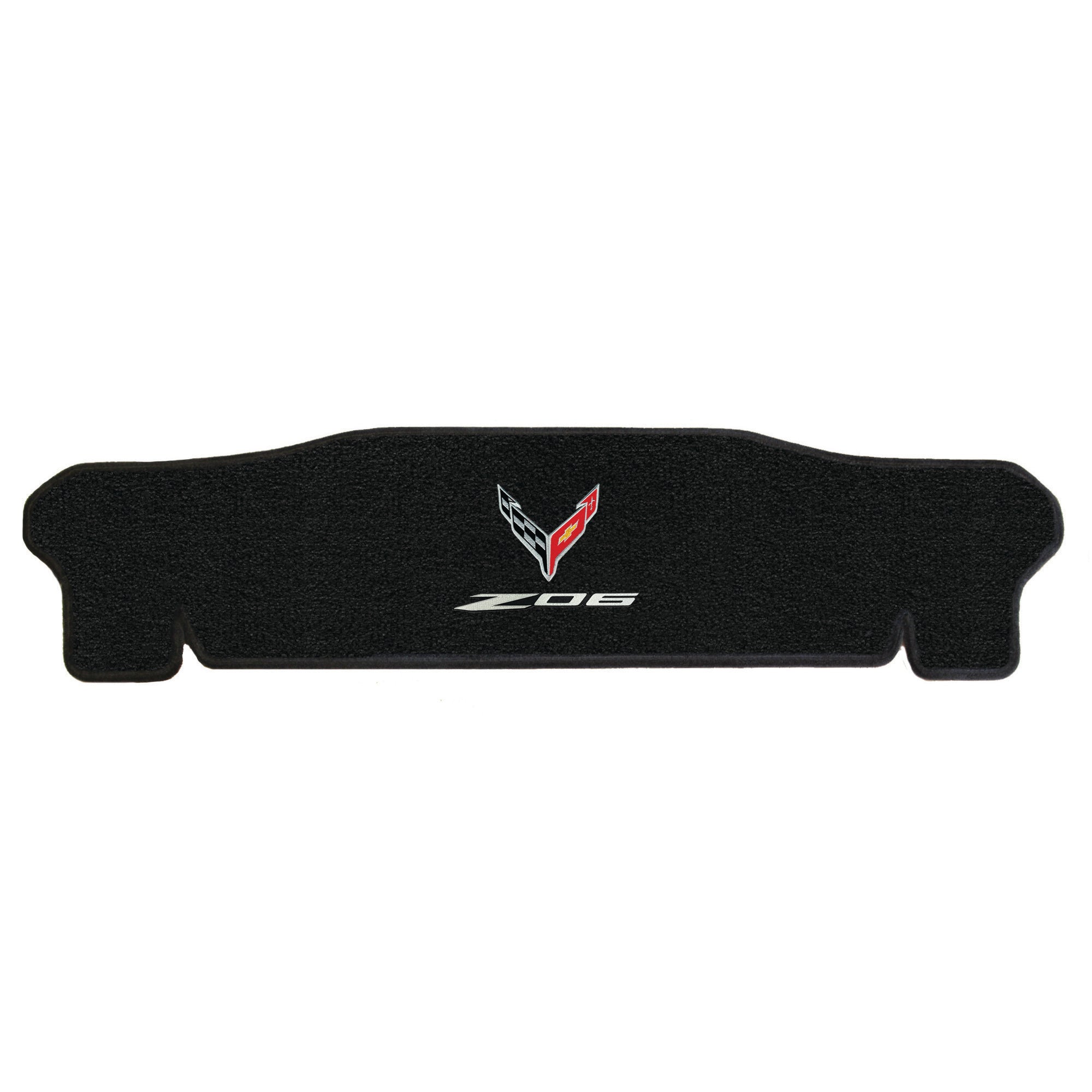 C8/Z06 Corvette Rear Cargo Mats - Lloyds Mats with C8 Crossed Flags Over Z06 Logo : Coupe