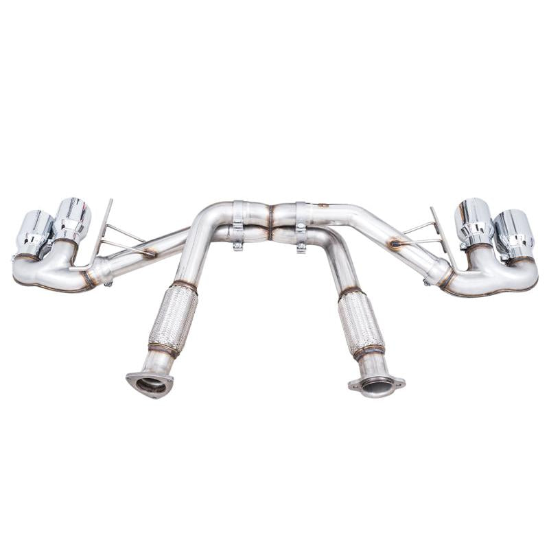 AWE Tuning 2020 Chevrolet Corvette (C8) Track Edition Exhaust - Quad Chrome Silver Tips