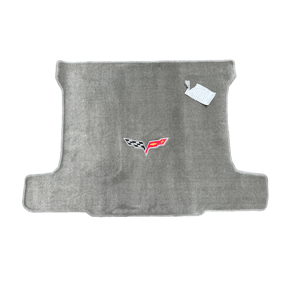 Corvette Cargo Mat with C6 Emblem Only - Coupe : 2005-2013 C6 - Steel Grey