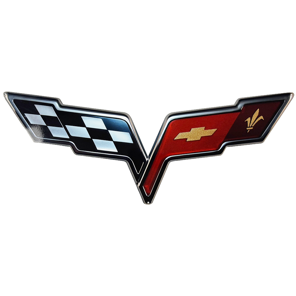 Corvette C6 Emblem Wall Sign 32 X 12 : 2005-2013 C6