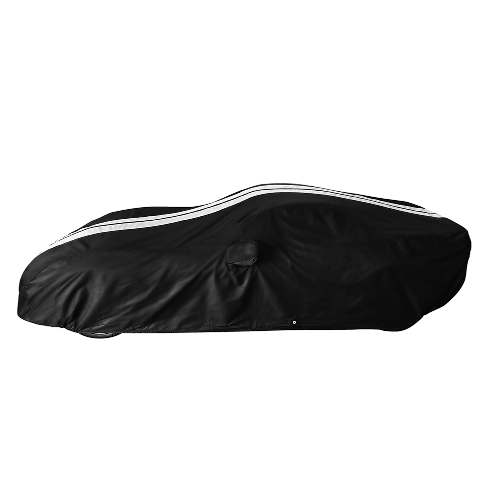 Corvette Ultraguard Plus Car Cover - Indoor/Outdoor Protection - Black W/ Gray Stripes : 2005-2013 C6, Z06, ZR1, Grand Sport