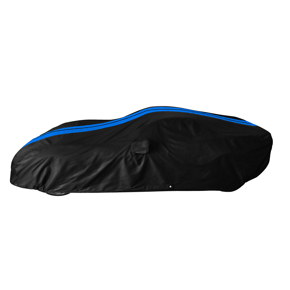 Corvette Ultraguard Plus Car Cover - Indoor/Outdoor Protection - Black W/ Blue Stripes : 2005-2013 C6, Z06, ZR1, Grand Sport