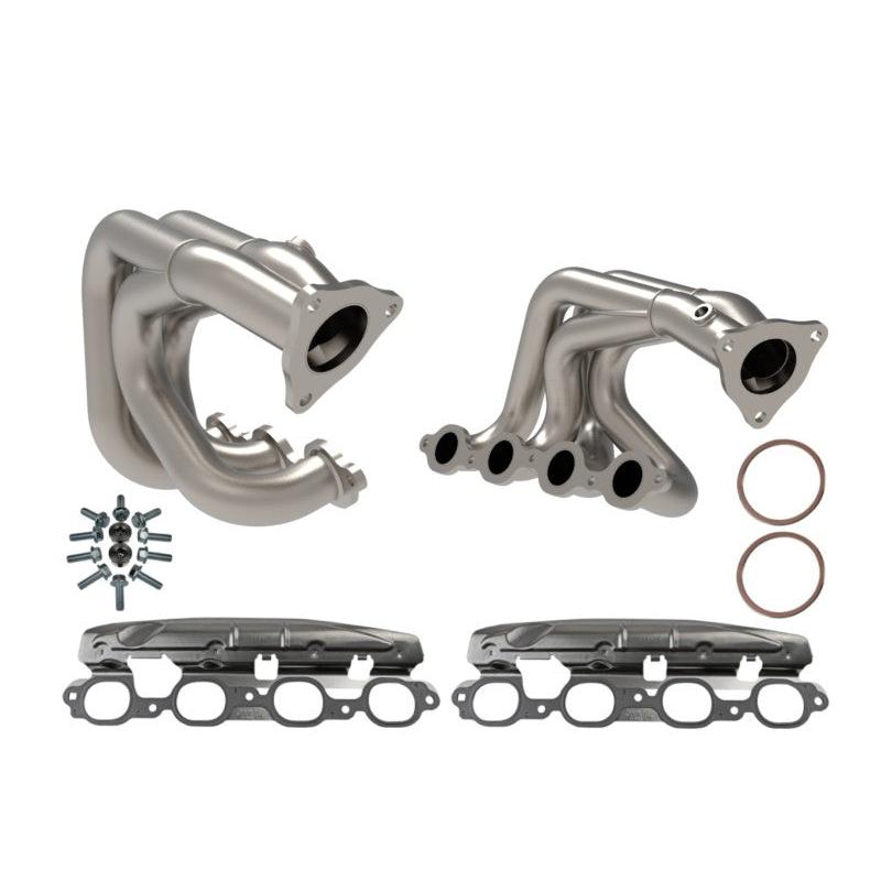 aFe Twisted 304SS Header 2020 Chevy Corvette (C8) 6.2L V8 - Titanium Ceramic Coated