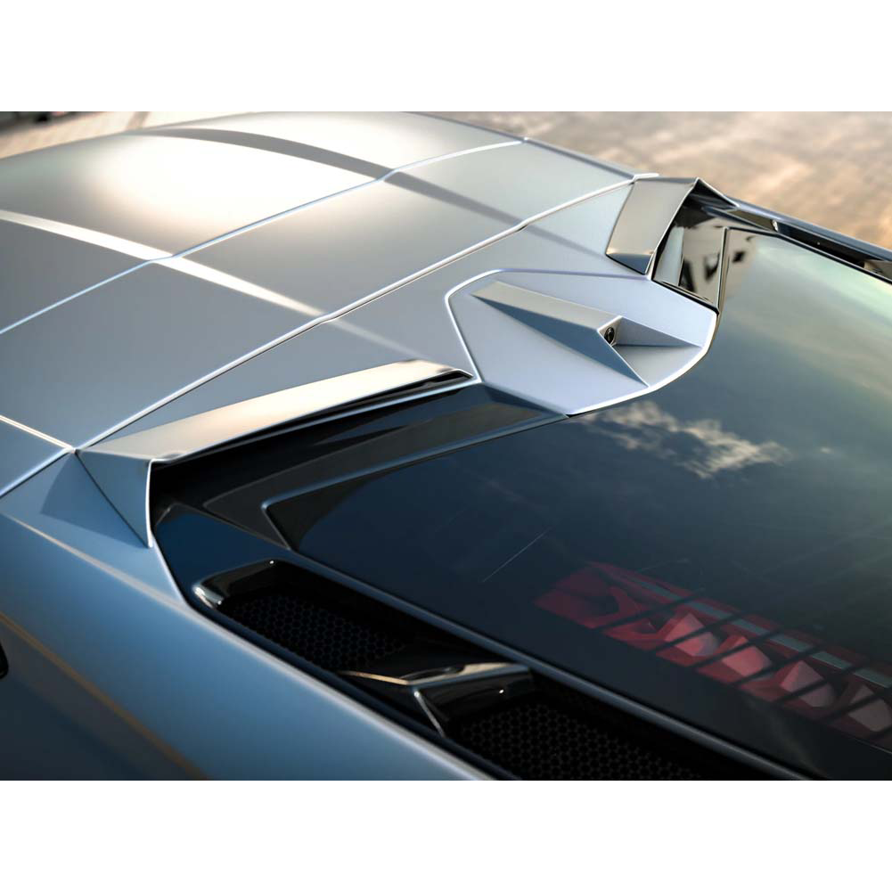 C8 Corvette Roof Spoiler Kit - Satin Black  : Base, Z51, Z06, E-Ray Coupe