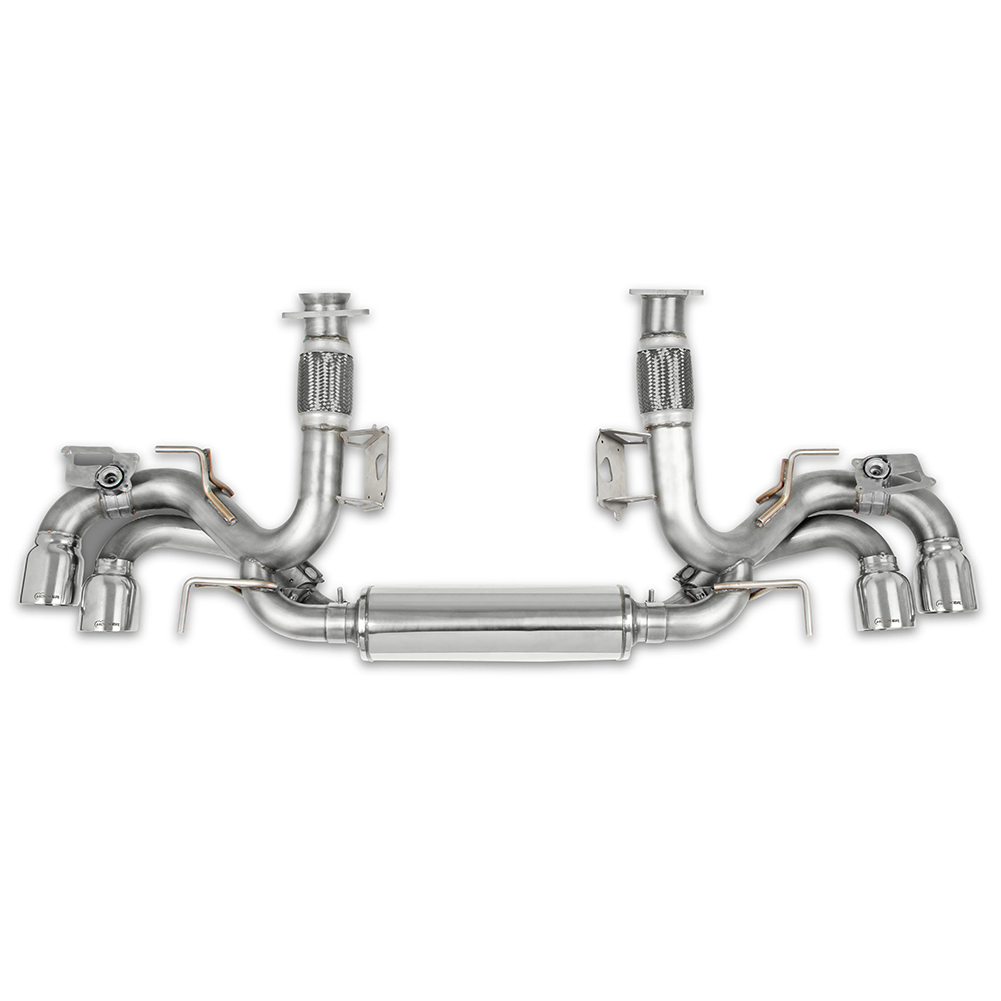 Corvette Hooker Blackheart Axle-Back Exhaust System : C8 2020-2024 Stingray, Z51 6.2L