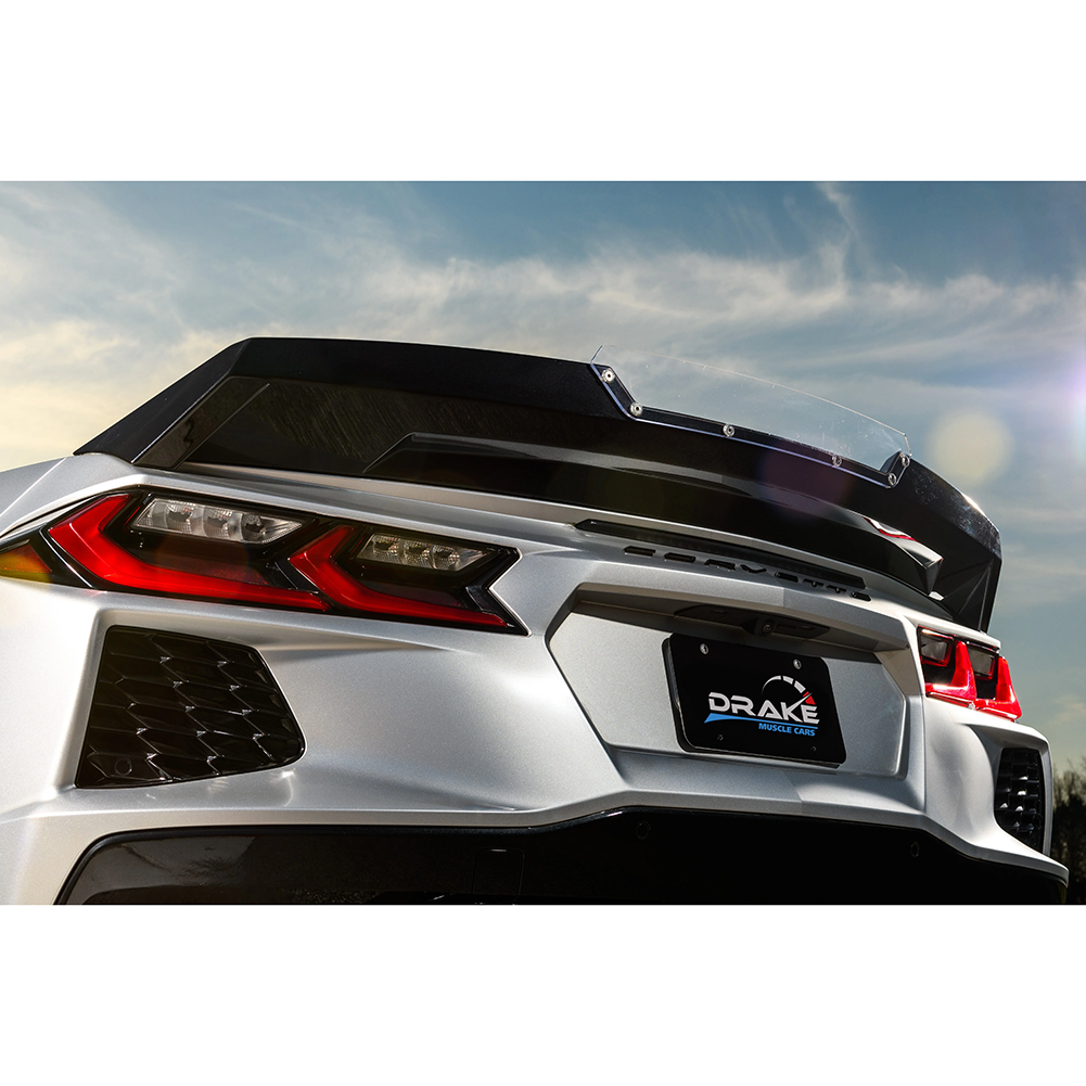 C8 Corvette Rear Spoiler Wicker Bill Style - Carbon Flash Metallic : Base, Z51