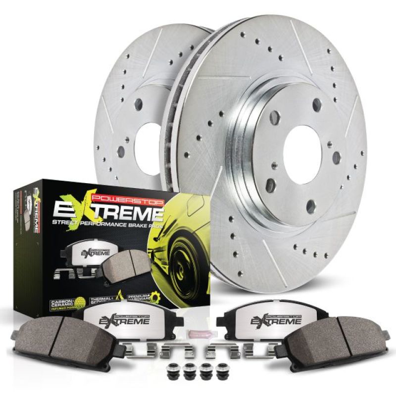 Power Stop 06-13 Chevrolet Corvette Rear Z26 Street Warrior Brake Kit