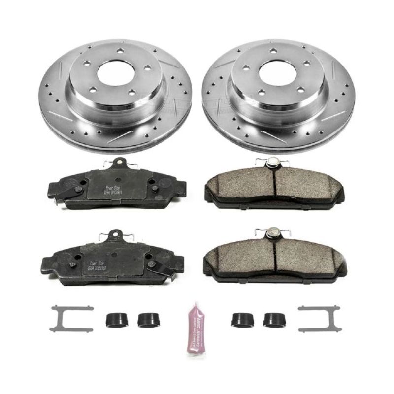 Power Stop 84-87 Chevrolet Corvette Front Z23 Evolution Sport Brake Kit