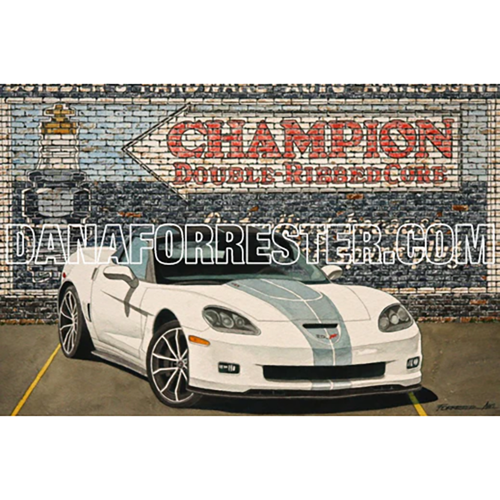 Dana Forrester Corvette Print "60 Years of Spark” - C6 2013 60th Anniversary 427