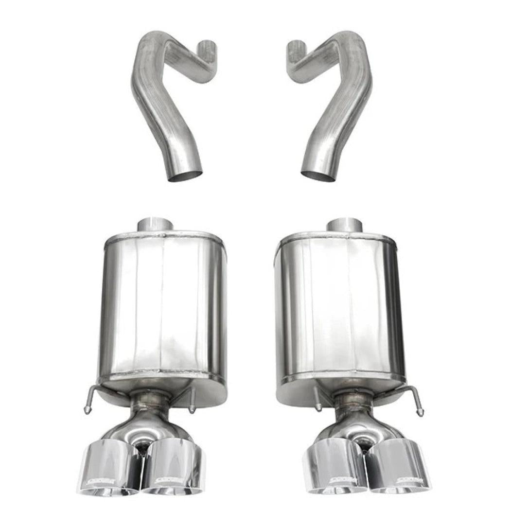 Corsa 06-13 Chevy Corvette C6 Z06 7.0L / 09-13 ZR1 6.2L Polished AxleBack Exhaust w/4.5in Twin Tips