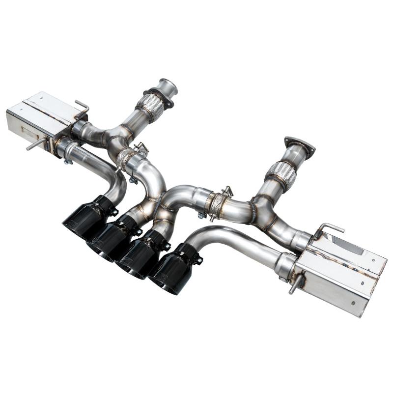 AWE 2023 C8 Corvette Z06 SwitchPath Cat-Back Exhaust - Diamond Black Tips