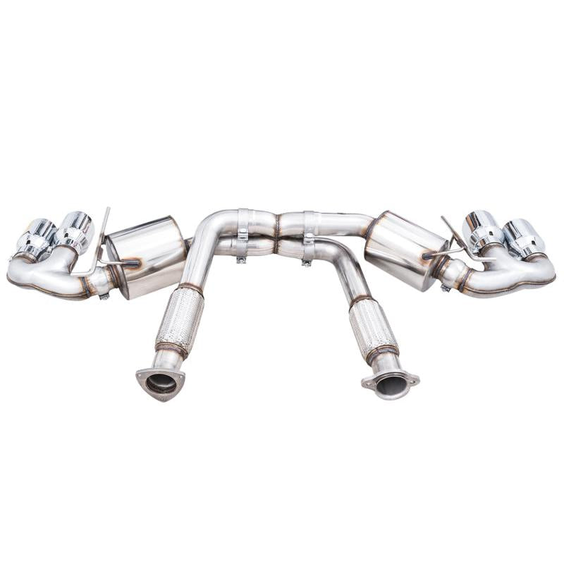 AWE Tuning 2020 Chevrolet Corvette (C8) Touring Edition Exhaust - Quad Chrome Silver Tips