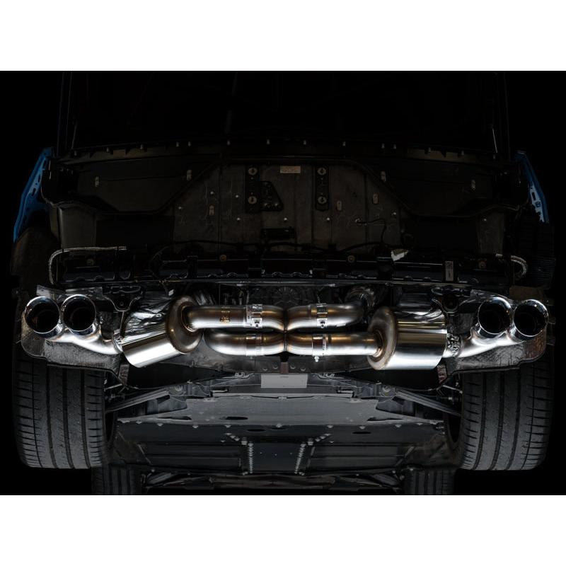 AWE Tuning 2020 Chevrolet Corvette (C8) Touring Edition Exhaust - Quad Chrome Silver Tips