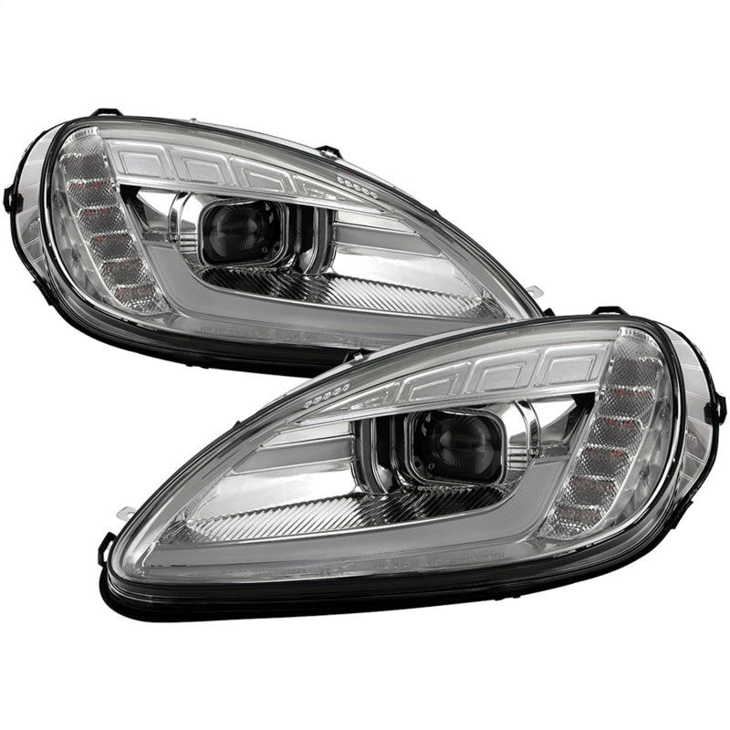 Corvette C6 Hi Powered LED Module Headlights - Chrome : 05 - 13 C6, Z06, Grand Sport & ZR1