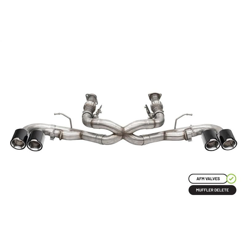 Corsa 20-24 Chevrolet Corvette C8 RWD 3in Xtreme Cat-Back Exhaust w/4.5in Carbon Fiber Polished Tips