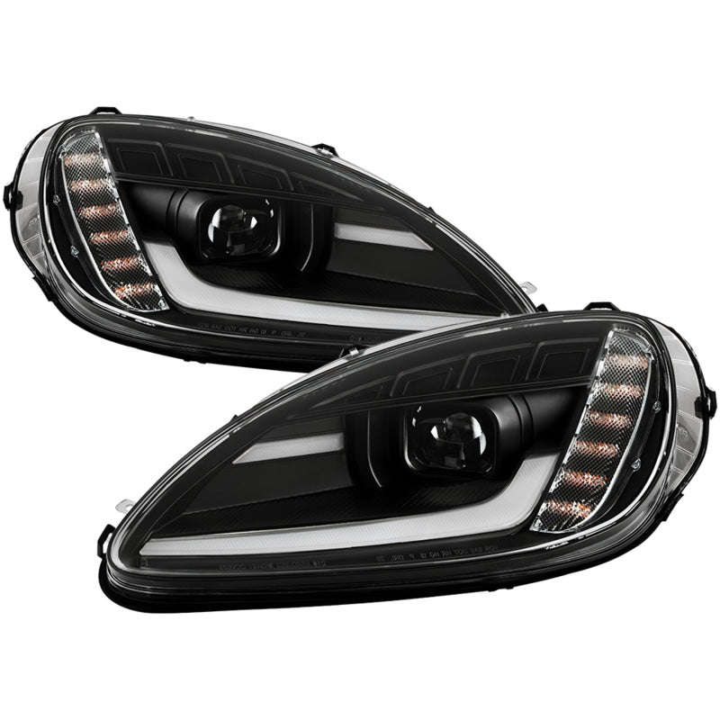 Corvette C6 Spyder Projector Headlights - Black : 05 - 13 C6, Z06, Grand Sport & ZR1