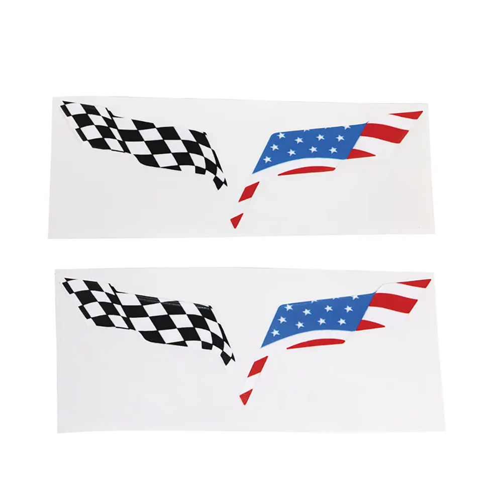 2005-2013 C6 Corvette American Flag Emblem Decal Overlay