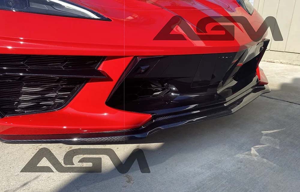 C8 Corvette AGM Corvette Visible Carbon Fiber ULTRA Front Splitter