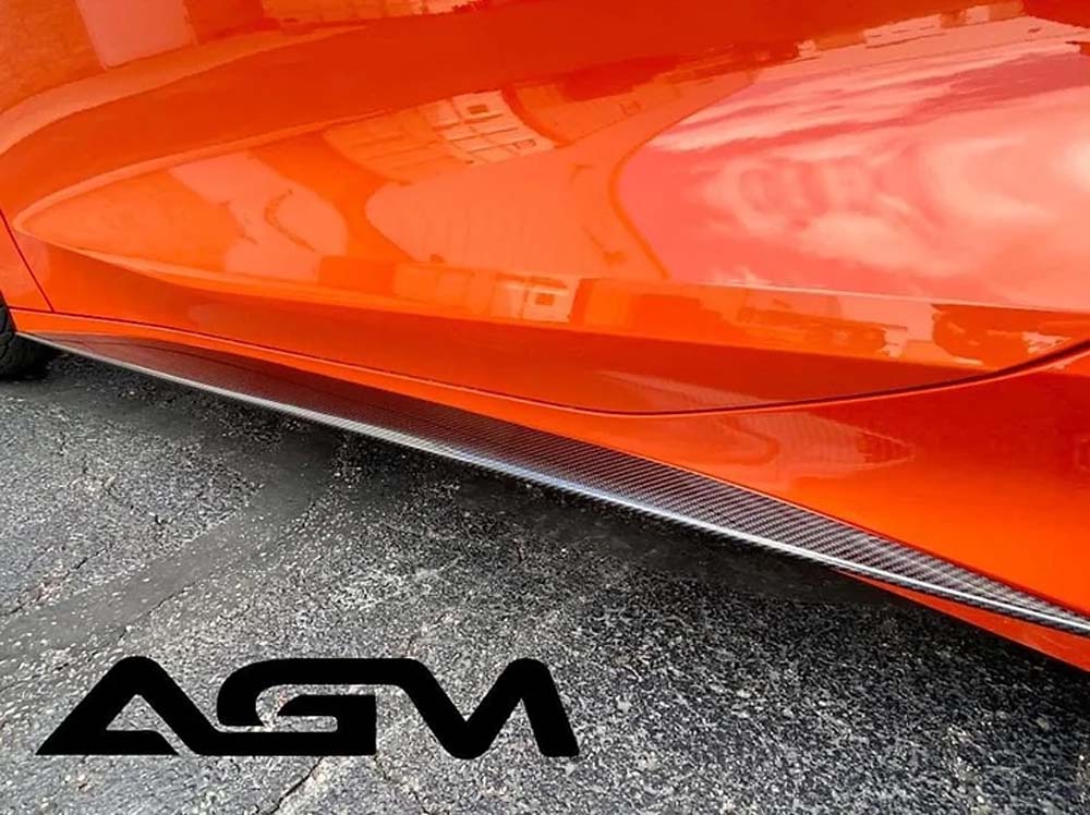 C8 Corvette AGM Corvette Visible Carbon Fiber Rocker Extensions