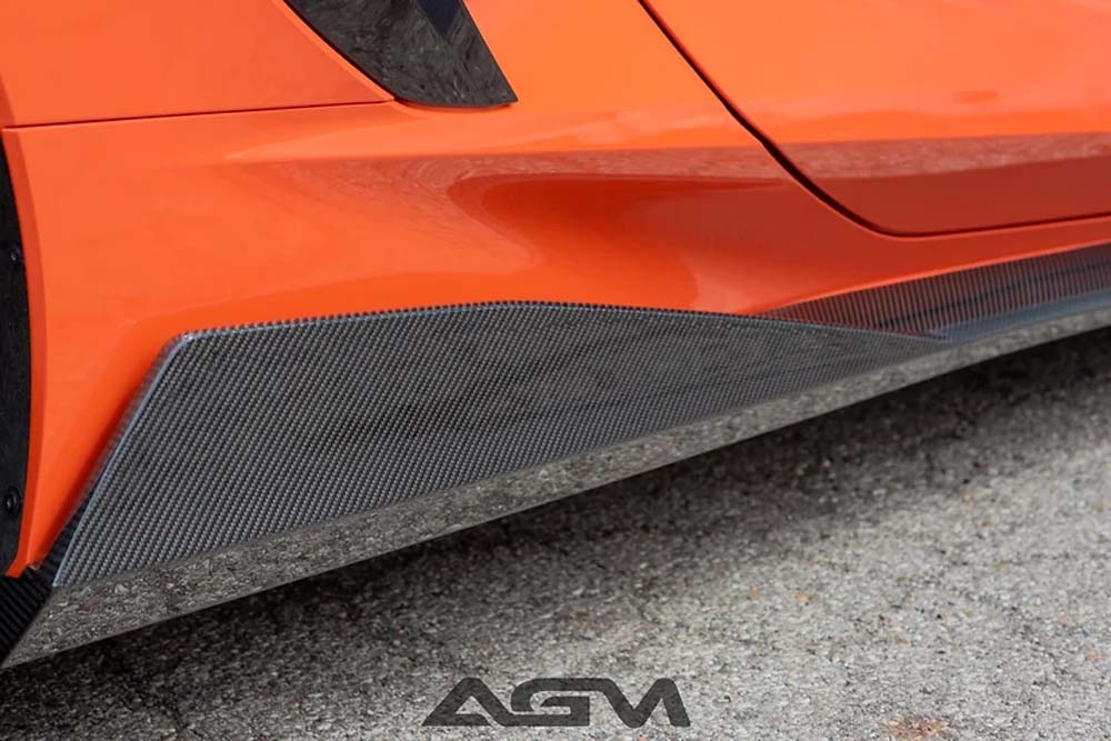 C8 Corvette AGM Corvette Visible Carbon Fiber “5VM” Style Side Skirt