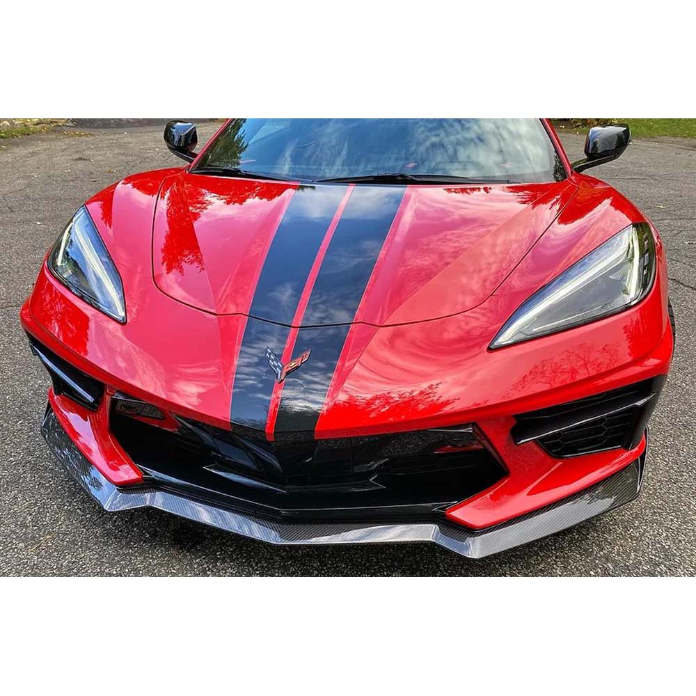 C8 Corvette AGM Corvette Visible Carbon Fiber “5VM” Style Front Splitter