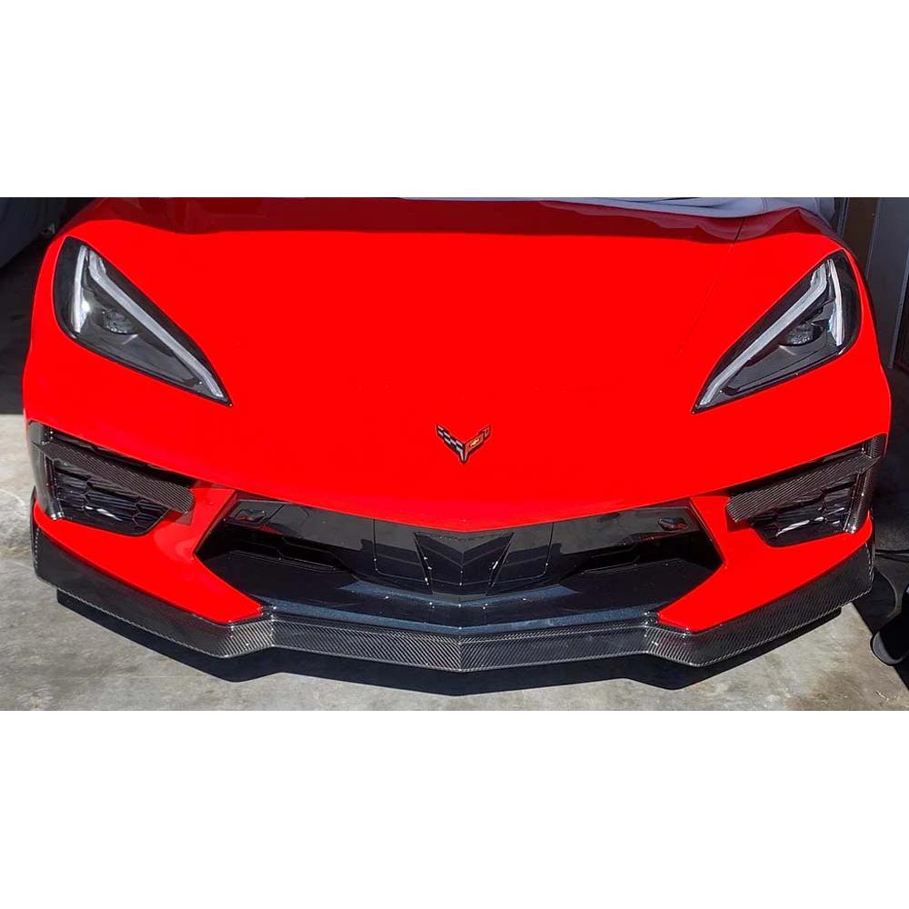 C8 Corvette AGM Corvette Visible Carbon Fiber “5VM” Style Front Splitter