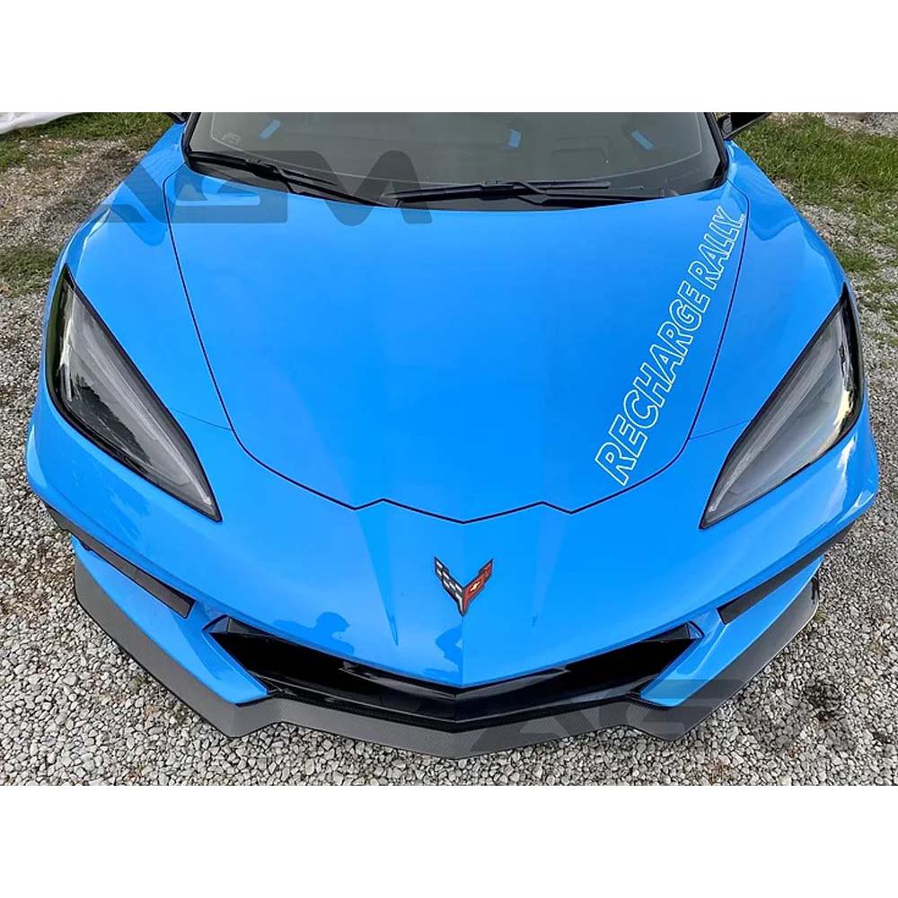 C8 Corvette AGM Corvette Visible Carbon Fiber “5VM” Style Front Splitter