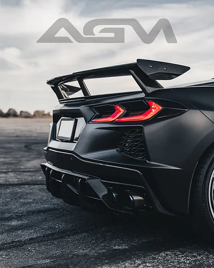 C8 Corvette AGM Visible Carbon Fiber High Wing Spoiler