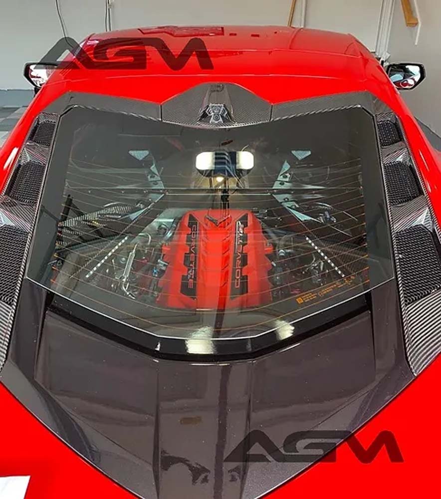 C8 Corvette AGM Carbon Fiber Rear Camera Cover