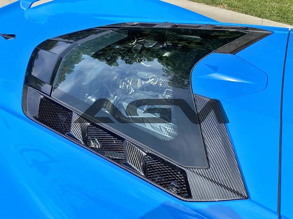 C8 Corvette AGM Carbon Fiber Engine Hatch Vents