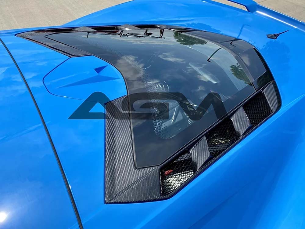 C8 Corvette AGM Carbon Fiber Engine Hatch Vents