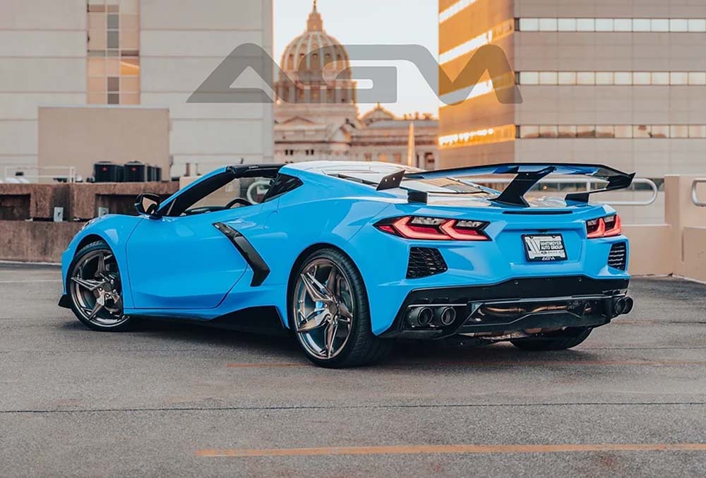 C8 Corvette AGM Corvette Hyper-GT Spoiler Visible Carbon Flash Painted