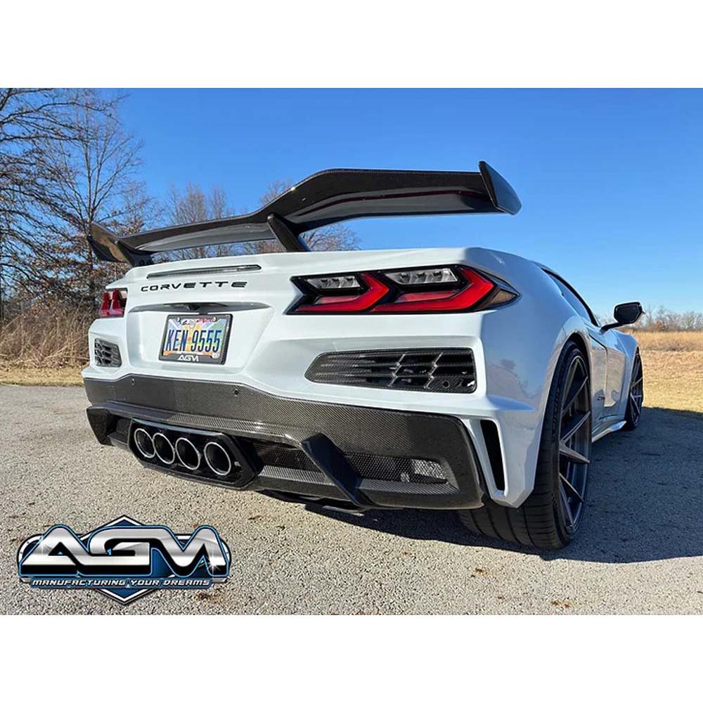 C8 Corvette Z06 AGM Center Exhaust Carbon Fiber Rear Diffuser