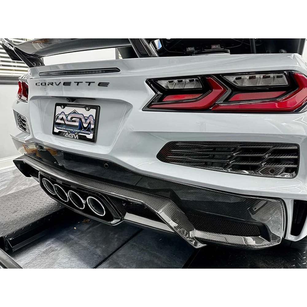 C8 Corvette Z06 AGM Center Exhaust Carbon Fiber Rear Diffuser