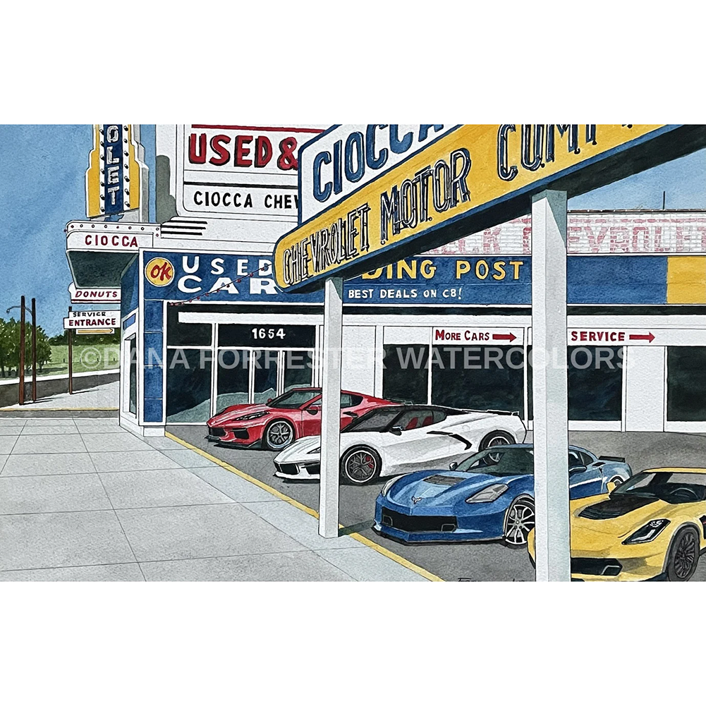 Dana Forrester Corvette Print "Ciocca" C7, C8