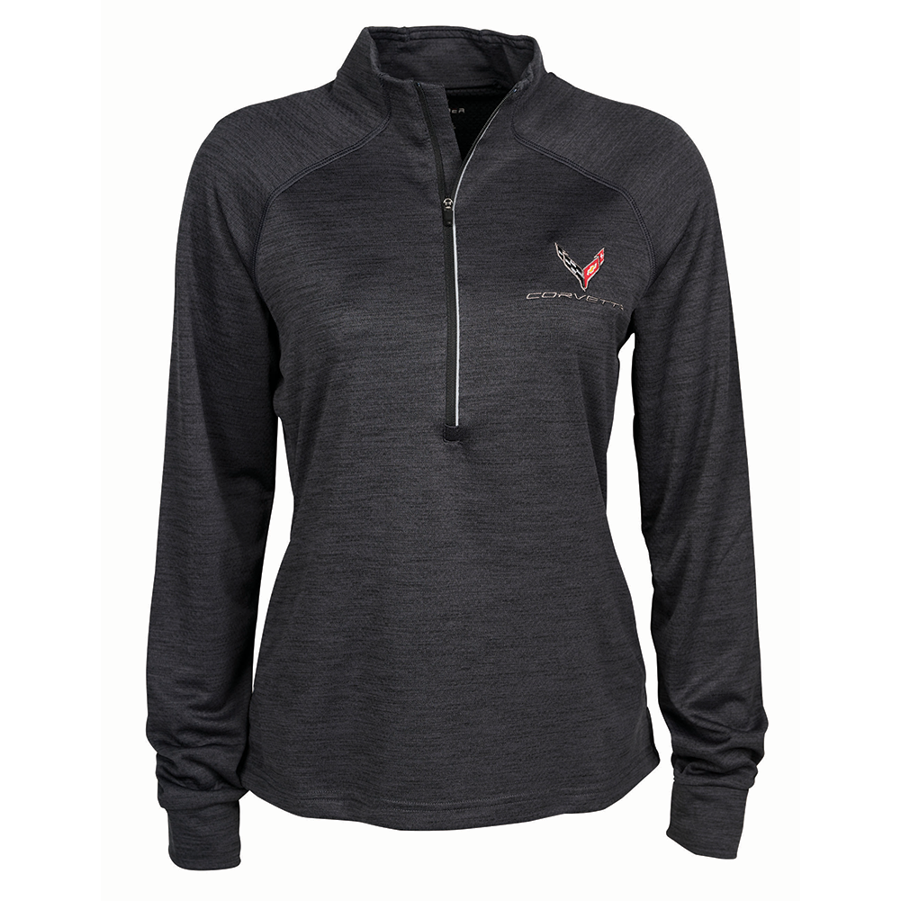 C8 Corvette Women's Spyder Pullover : Dark Grey