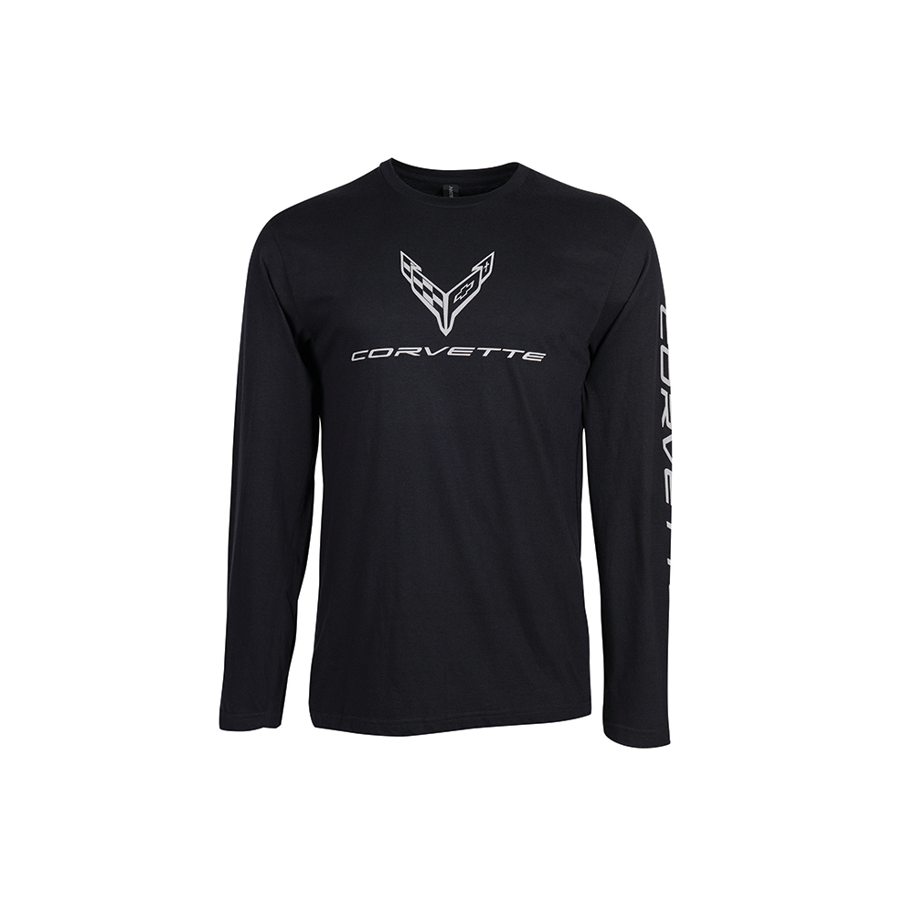 C8 Corvette Long Sleeve Tee : Black