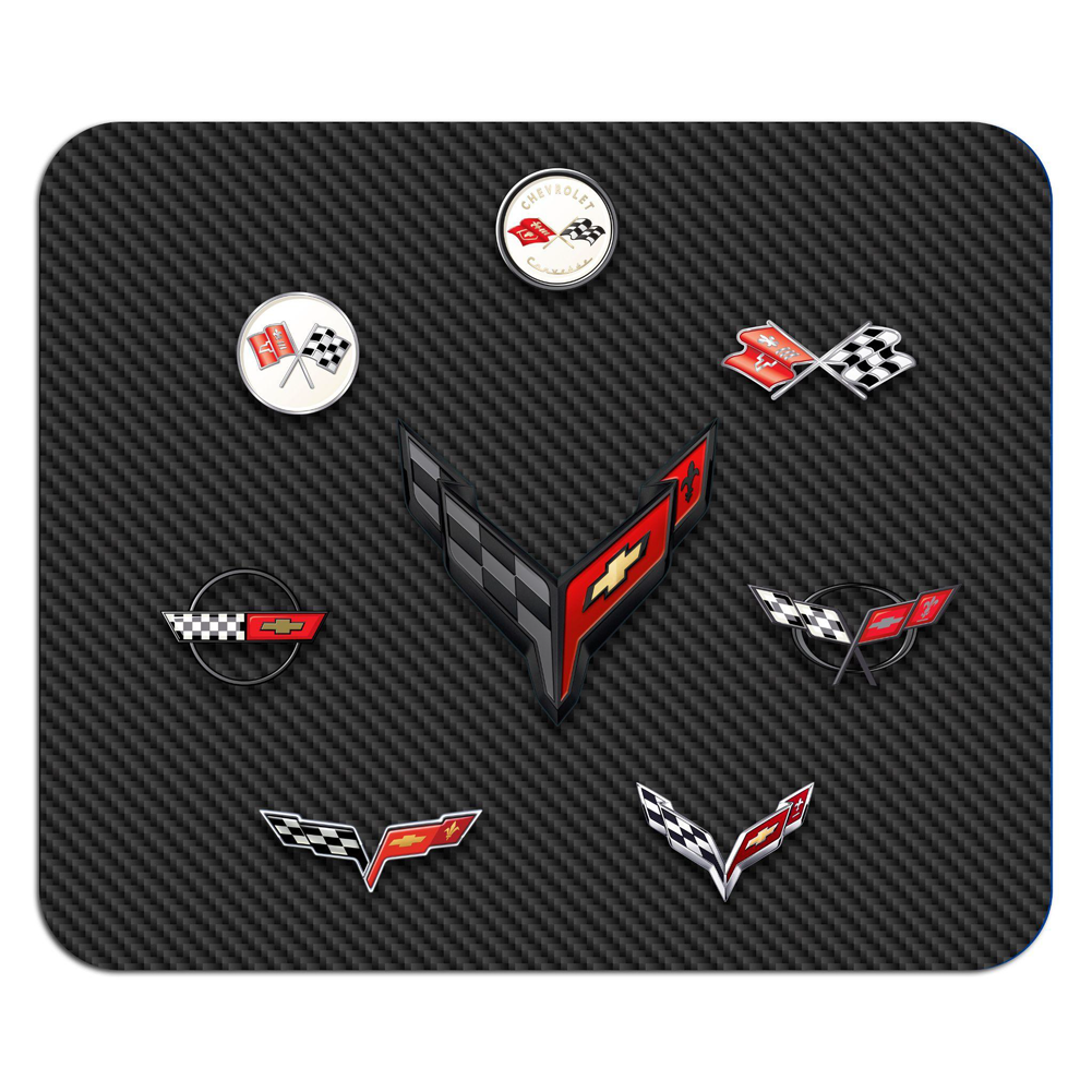 C1-C8 Corvette Generations Logo Mouse Pad