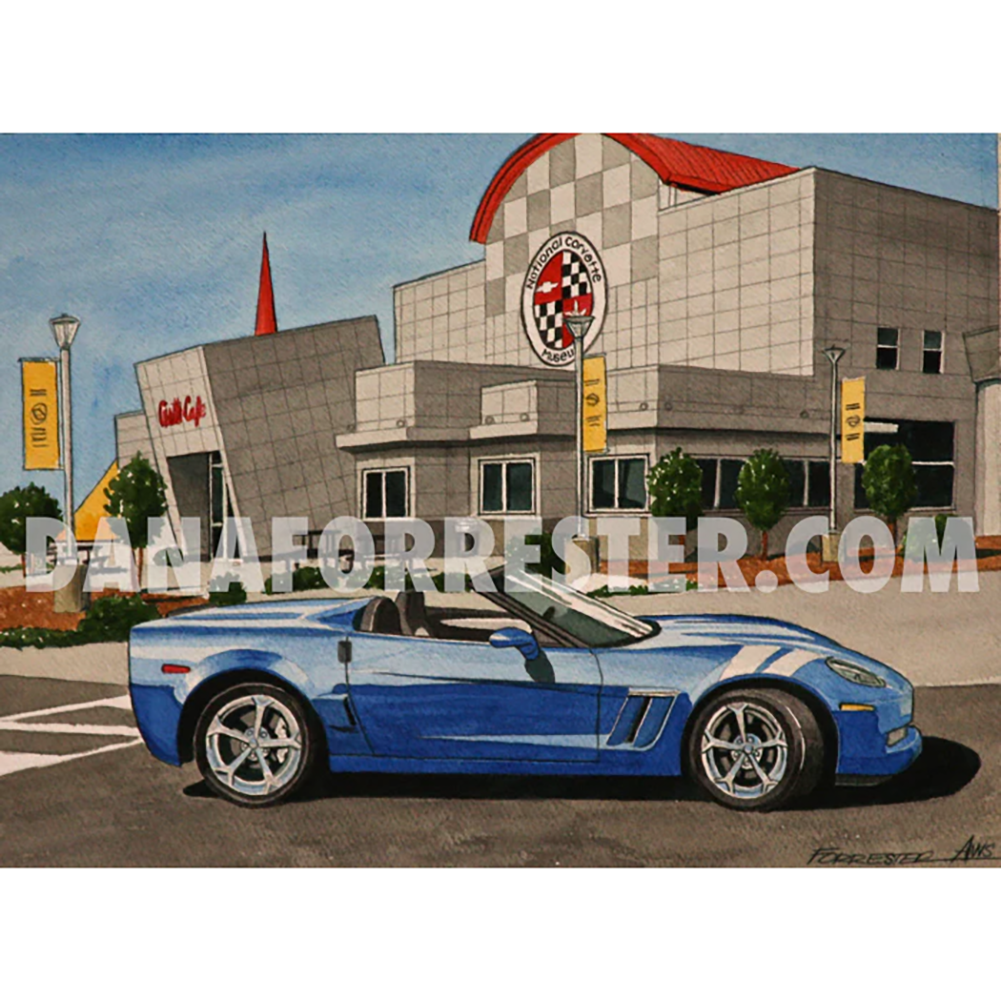 Dana Forrester Corvette Print "Jetstream Blue” - C6 Grand Sport Jetstream Blue