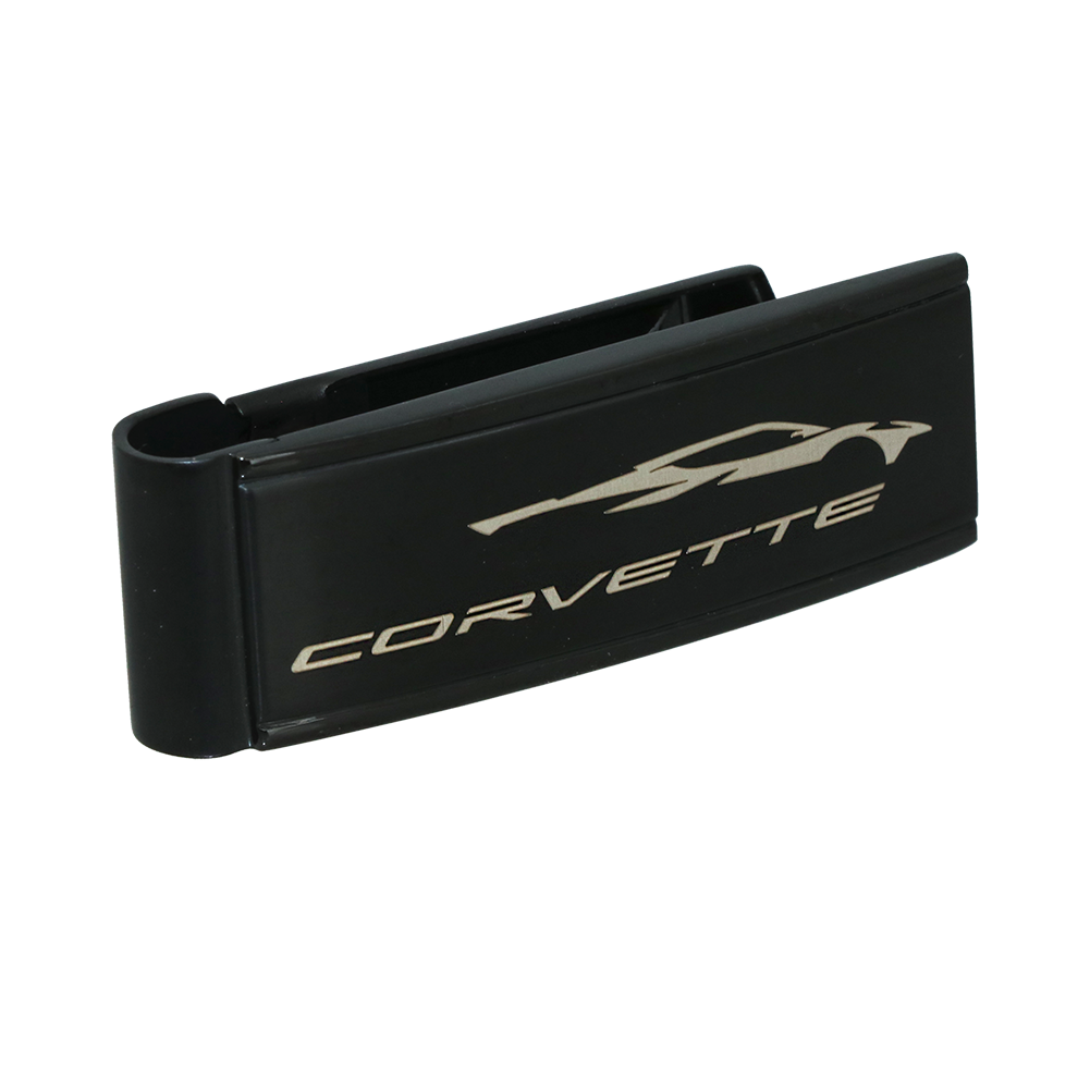 C8 Corvette Money Clip : Script and Gesture - Black