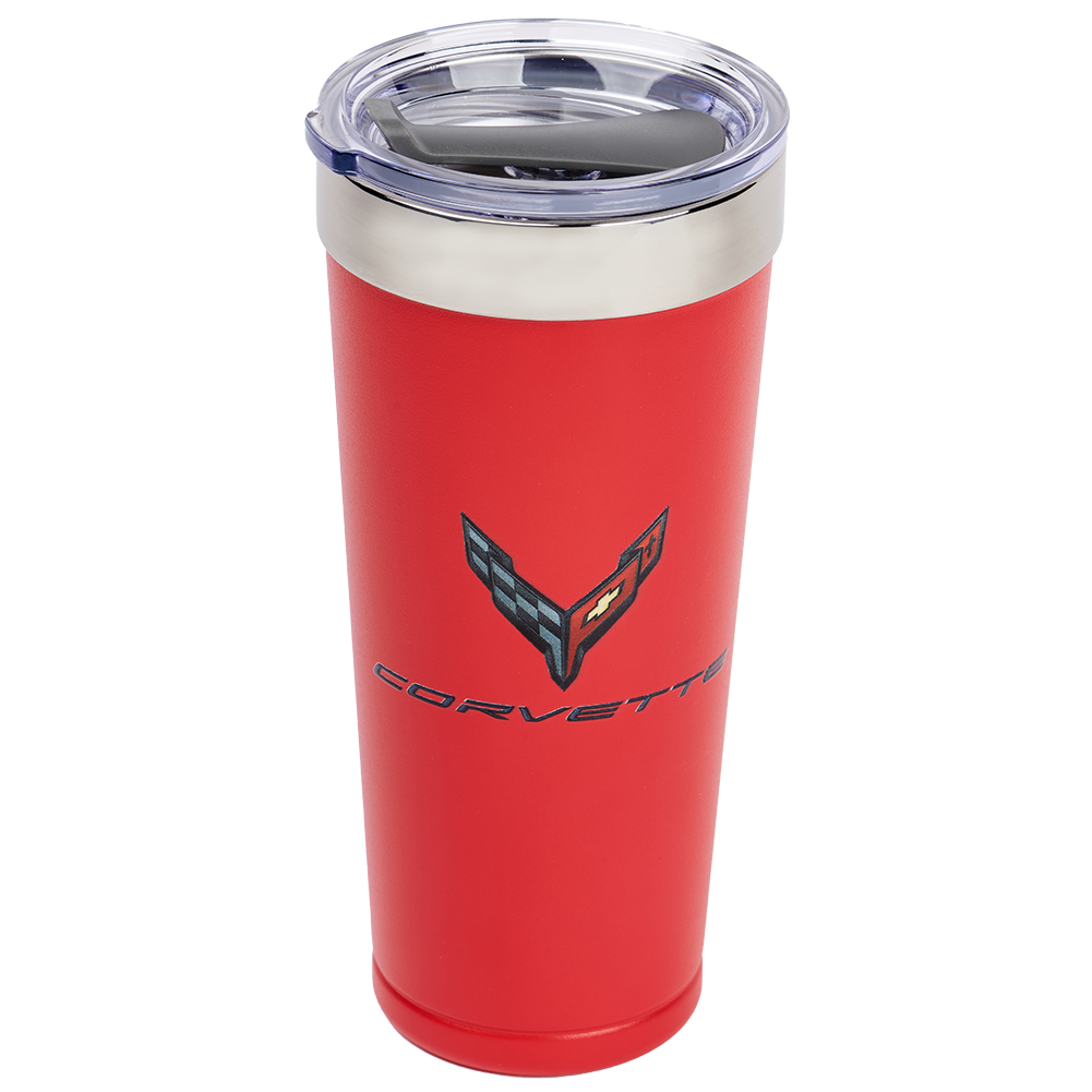 Next Generation Corvette Polar Tumbler 20 oz Multi-Colored Logo : Red Powder Coated