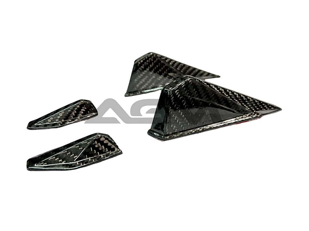 C8 Corvette AGM Corvette Spoiler Delete Fins Carbon Fiber