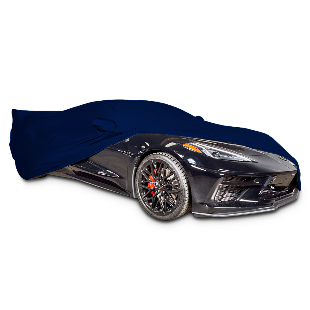 Corvette Ultraguard Stretch Satin Car Cover - Dark Blue - Indoor : C8 Stingray, Z51, Z06